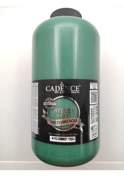 Hybrid Multisurface Akrilik Boya 2000 ml H-113 Zümrüt Yeşil