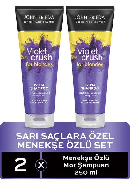 John Frieda Sarı Saçlara Özel Menekşe Özlü Mor Şampuan 250 ml 2'li