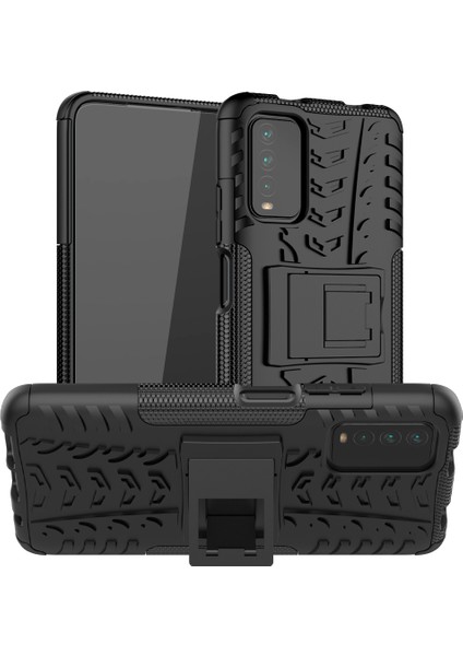 Xiaomi Poco M3 İçin Shockproof Çift Katmanlı Standlı Korumalı Kılıf (Yurt Dışından)