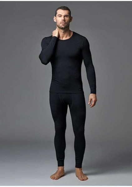 3 Adet Siyah Renk Termal Alt Üst Takım