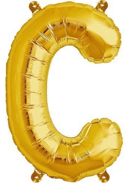 Harf Folyo Balon C Harfi Altın Renk 100 cm - 40"