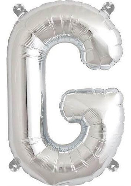 Harf Folyo Balon G Harfi Gümüş Renk 100 cm - 40"