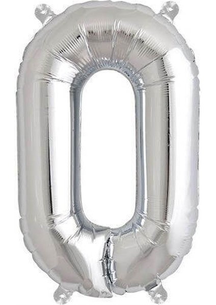 Harf Folyo Balon O Harfi Gümüş Renk 100 cm - 40"