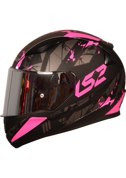 Rapıd Palımnesıs Mat Siyah-Pembe Kask