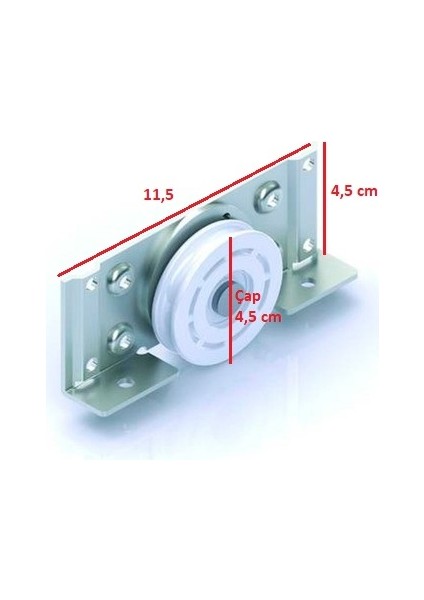 AY80 Gömme Sürgü Kapak Tekeri (2 Adet)+ Vidaları