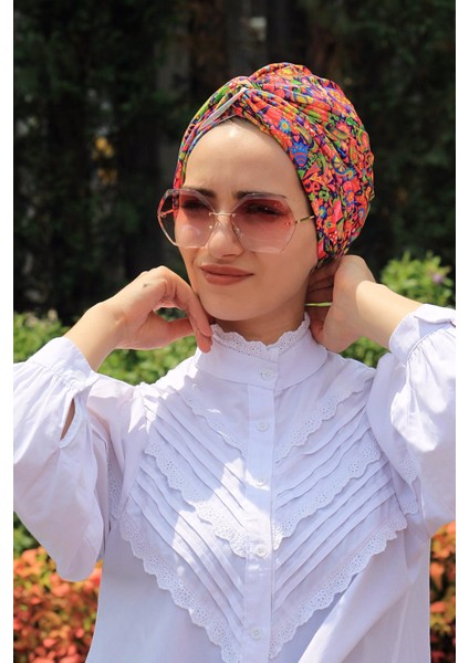 Desenli Dolama Bone Etnik Desenli(Hazır Model) - Özel Tasarım- Yeni Model Tesettür Giyim