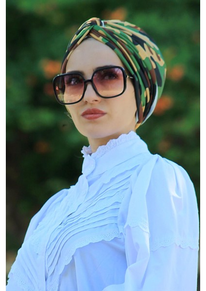 Desenli Dolama Bone Kamuflaj Desen (Model Hazır Değildir) - Özel Tasarım- Yeni Model Tesettür Giyim