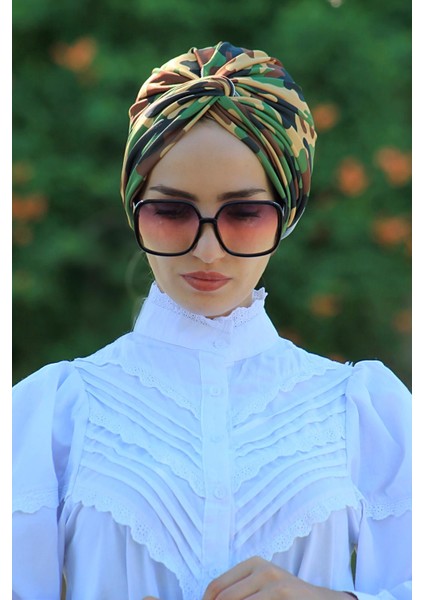 Desenli Dolama Bone Kamuflaj Desen (Model Hazır Değildir) - Özel Tasarım- Yeni Model Tesettür Giyim