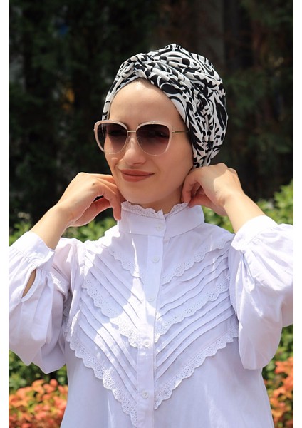 Desenli Dolama Bone Çilek Etnik Desen (Model Hazır Değildir) - Özel Tasarım- Yeni Model Tesettür Giyim