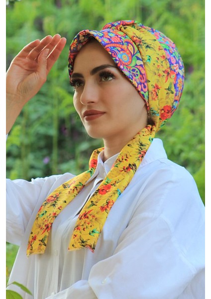 Etnik Desenli Şapka Bone - Özel Tasarım- Yeni Model Tesettür Giyim fırsatları