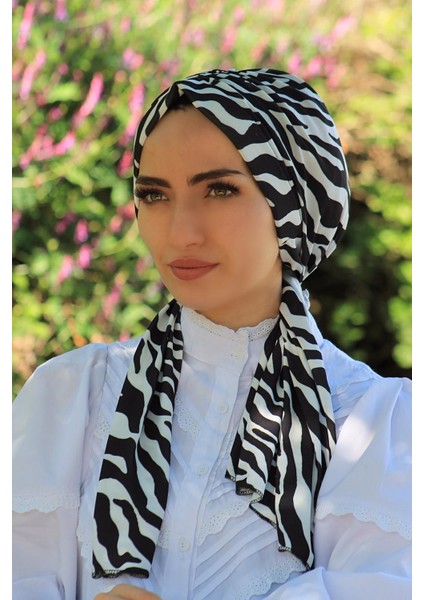 Zebra Desenli Tasarım Bone - Özel Tasarım- Yeni Model Tesettür Giyim fiyatları