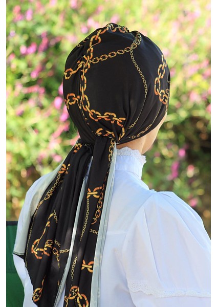 Zincir Desenli Tasarım Bone - Özel Tasarım- Yeni Model Tesettür Giyim modelleri