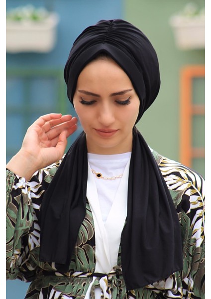 Tasarım Bone Siyah - Özel Tasarım- Yeni Model Tesettür Giyim