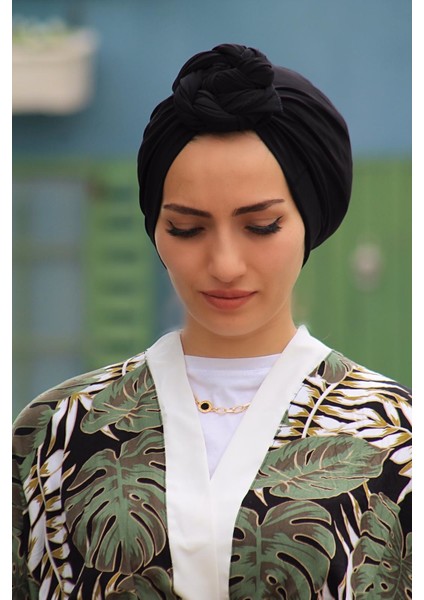 Tasarım Bone Siyah - Özel Tasarım- Yeni Model Tesettür Giyim modelleri