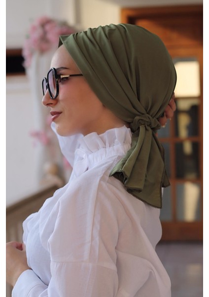 Lastik Tokalı Bone Haki Renk - Özel Tasarım- Yeni Model Tesettür Giyim fiyatları