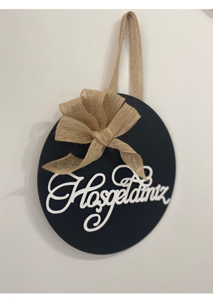 Hoşgeldin Ahşap Kapı Süsü 30X30 2021-3 modelleri