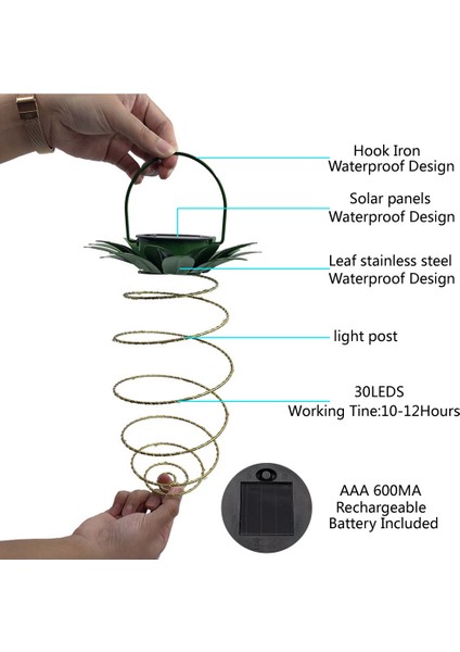 24 Led'ler Güneş Ananas LED Işık (Yurt Dışından)