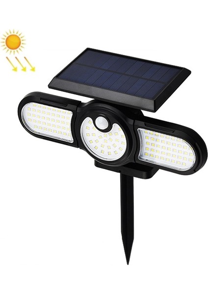 112 LED Üç Kafalı Dönebilen Güneş Duvar Işık Çimen Işık (Yurt Dışından) fiyatları
