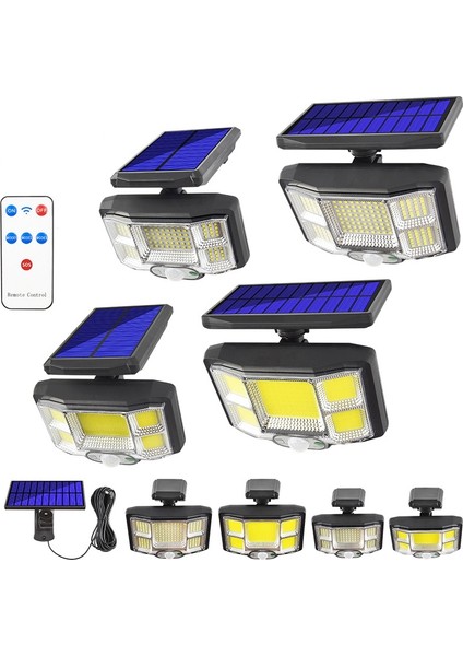 Güneş Indüksiyon Duvar Lambası, Spec: 96 LED Ayrılmış (Yurt Dışından)