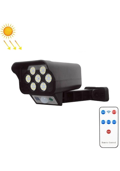 Güneş Sensörü LED Duvar Işık, Stil: Uzaktan Kumanda (42LED) (Yurt Dışından)