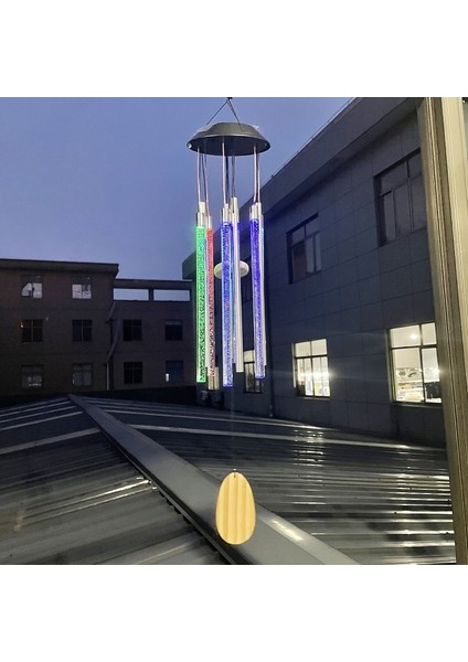 Açık Güneş Rüzgar Chime Bahçe Avize (Akrilik Çubuk Ahşap Işaret) (Yurt Dışından)