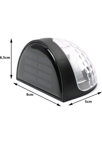 2 Parça LED Solar Duvar Lambası - Siyah (Yurt Dışından)