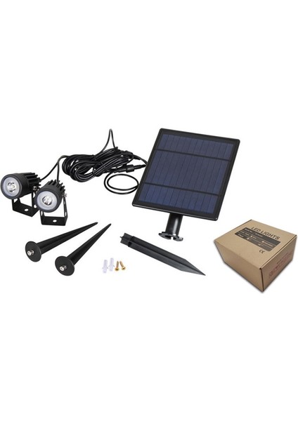 6W One For Two Solar Spotlight Light Control Induction Lawn Lamp, Luminous Flux: 300-400LM (Green Light) (Yurt Dışından)