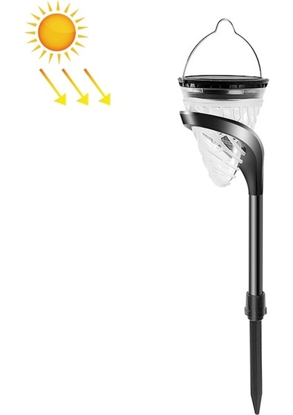 Cone-Shape Outdoor Garden Solar LED Lawn Lights(White And Warm Light ) (Yurt Dışından)