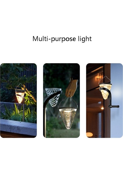 Cone-Shape Outdoor Garden Solar LED Lawn Lights(White And Warm Light ) (Yurt Dışından) indirimleri