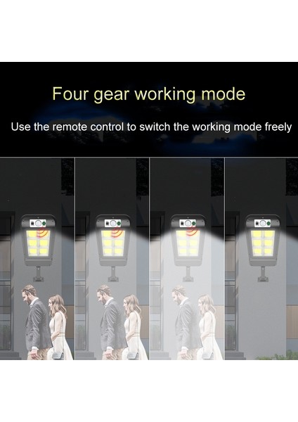Outdoor Solar Wall Light 4 x 32LED With Remote Control (Yurt Dışından) indirimleri