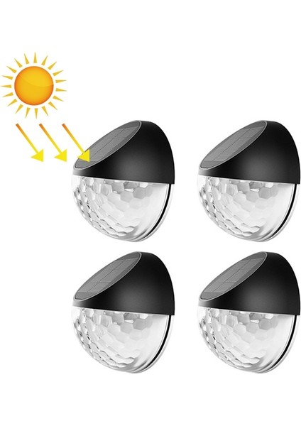 4 Pcs SMD2835 Solar Garden Fence Lightt, Color Temperature: 3000-3200K (Yurt Dışından)