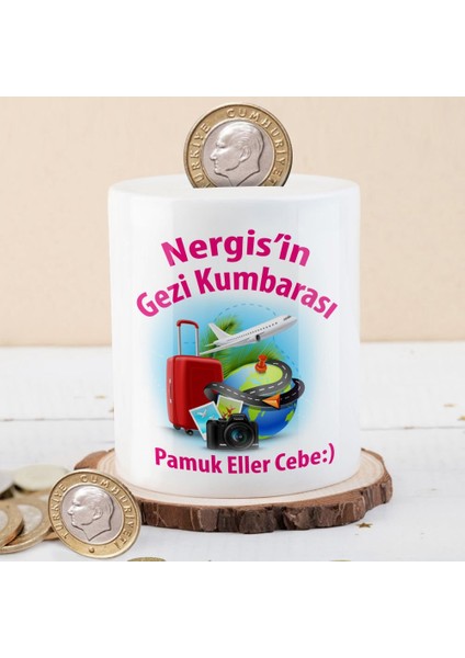 Kişiye Özel Isimli Espirili Hediyelik Seramik Gezi Kumbarası