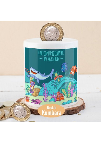 Deniz Altı Canlıları Neşeli Balık Para Birikim Kumbarası -214781620