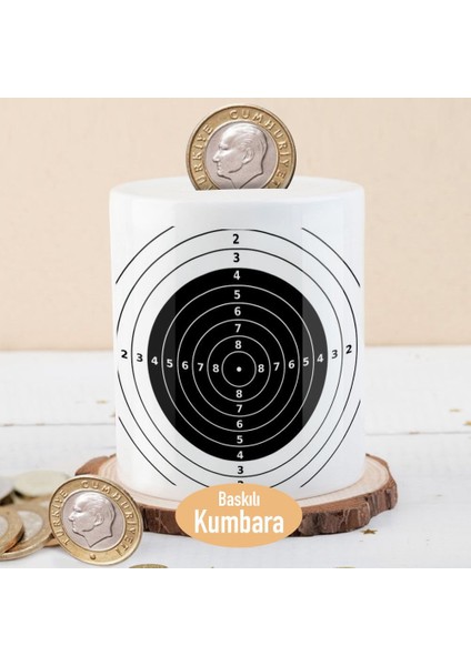 Hedef Dart Tahtası Baskılı Para Birikim Kumbarası -4038