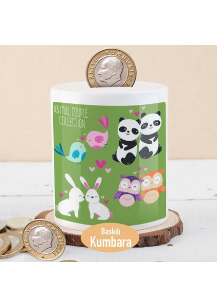 Romantik Kuşlar ve Arkadaşları Para Birikim Kumbarası -2147756754