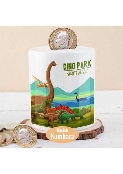 Çeşitli Dinazor ve Ejderhalar Baskılı Para Birikim Kumbarası -16885