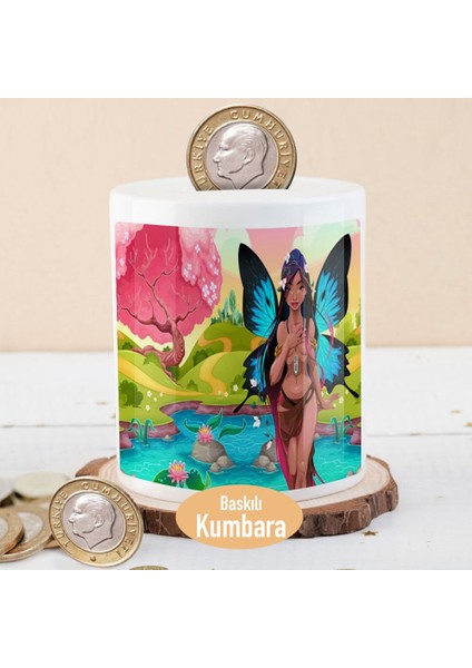 Gölden Çıkan Kelebek Kız Para Birikim Kumbarası -1196-666
