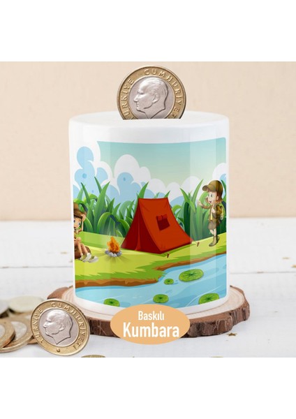 Göl Kenarında Kamp Para Birikim Kumbarası -1308-24800