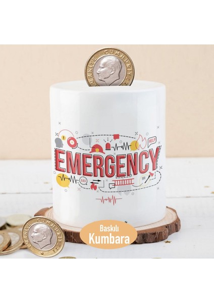Emergency Acil Sağlık Durum Baskılı Para Birikim Kumbarası -2147