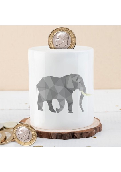 Geometrik Şekilli Fil Para Birikim Kumbarası -0A55FE342BFC02