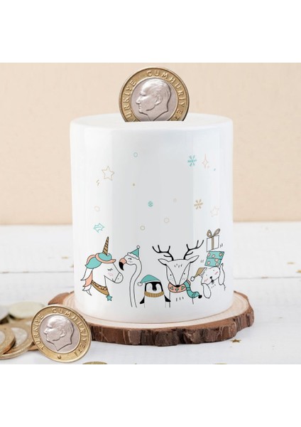 Şapkalı Sevimli Hayvanlar Para Birikim Kumbarası -53876-57611