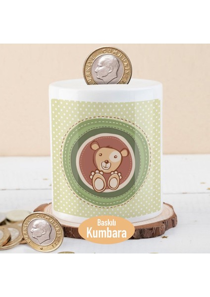 Gülümseyen Ayıcık ve Patileri Para Birikim Kumbarası -826025