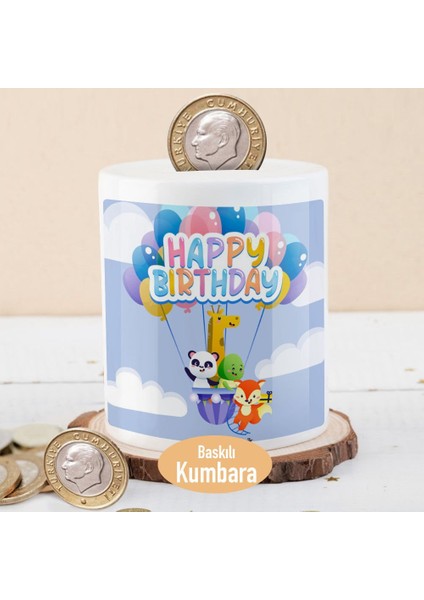 Happy Birthday Uçan Hayvanlar Para Birikim Kumbarası -21480181