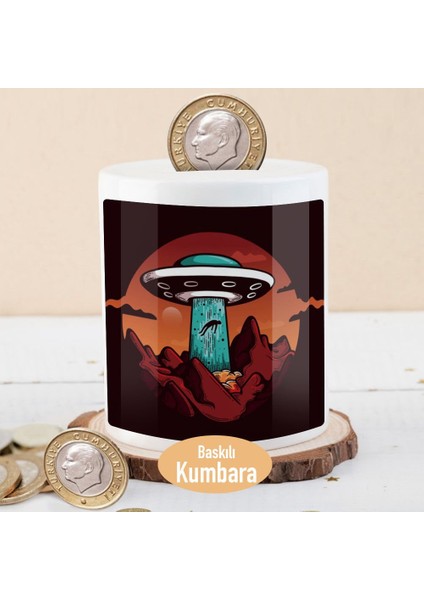 Uzay Gemisine Işınlanan Insan Para Birikim Kumbarası -2147909