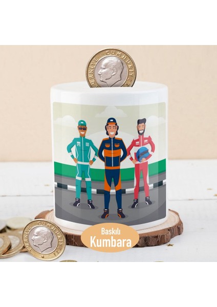 Formula 1 Yarış Pilotları Baskılı Para Birikim Kumbarası -214787