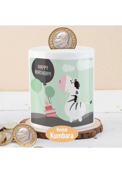 Zebranın Doğum Günü Temalı Para Birikim Kumbarası -214748
