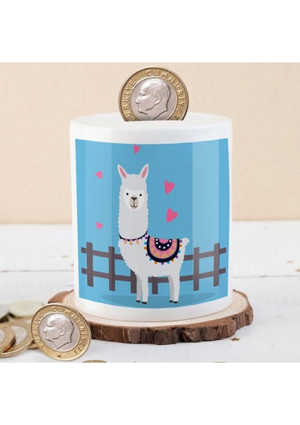 Sevimli Sevgi Dolu Lama Para Birikim Kumbarası -23-2147868260