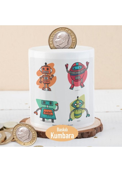 Renkli Yapay Zeka Robotlar Para Birikim Kumbarası -214772
