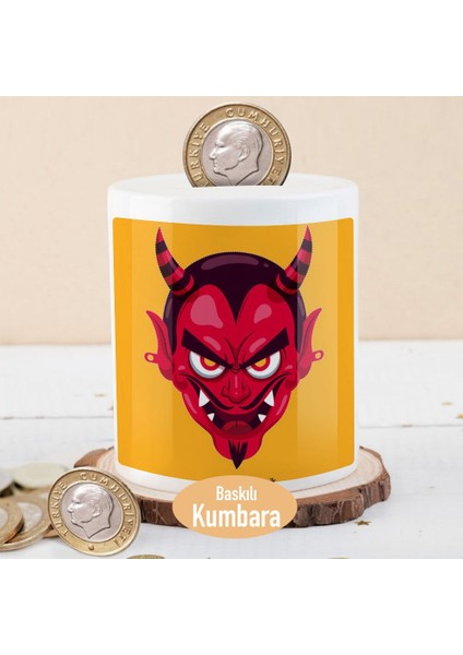 Halloween Korkunç Şeytan Yüzü Para Birikim Kumbarası -2147909150
