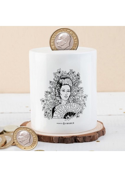 Japonya Geisha Kız Para Birikim Kumbarası -262E5ABF39A2E92